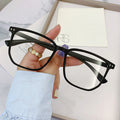 Wood Grain Prescription Photochromic Glasses Retro Anti-Blue Plano Men Overseas Big Face Slender Glasses Product Prescription Sunglasses