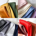 Custom Material High-Stretch Solid Fine Narrow Long Stripe Wear Jewelry Lapel Extended Candy Fruit Color Silk Scarf Tie Bag With Headband Silk Scarf