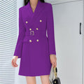 Women's Fall Korean Mid-Length Long Blazer + Jacket 2026 | Trendy Jacket - White