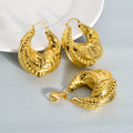 Dubai Jewelry New Release Vintage Long Wall Texture Design Tech Electroformed Necklace Earrings Set 2-Piece Set In Stock