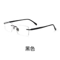 Gao Qisheng Style of F91092T Ultra-Light β Titanium Rimless Frame Accordion Temple Formal Men Prescription Glasses Frame