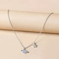 Western Fashionable Simple Full Diamond Saturn Necklace Short Rhinestone Star Choker Elegant Clavicle Chain Accessory N6192