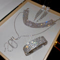 EU/US Import Statement Rhinestone Multi-Layer Geometric Fringe Necklace Light Luxury Premium Clavicle Chain Fashionable Personality Necklace