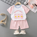 Women's Summer Cotton Short Sleeve Set 2026 | 2 Piece Outfit Set - Orange