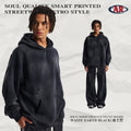 Fall/Winter 360G Washed Distressed Spray-Dye Fleece-Lined Hoodie