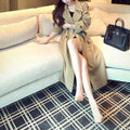 Women's Fall Retro Elegant Long Jacket + Coat 2026 | Trendy Jacket - Khaki Trench Coat