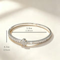Overseas Bestseller Rhinestone Clover Bangle Lucky Flower Bracelet Fashionable Personality Light Luxury Niche Design Hand Jewelry Item