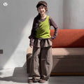 Girls' Solid Base Layer, Vest & Diaper Look Pants Set