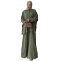 Fall Retro Casual Long Sleeve Lapel Collar Loose Cardigan + Shirt + Long Skirt Set