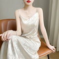 New Chinese Style Padded Jacquard Camisole Long Dress, Plus Size