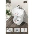 Liangle pedestal basin double-hole washstand basin ceramic household mop pool washstand basin one-piece hand wash basin