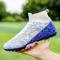 men's football shoes autumn high-top long spikes student children boys professional training amazon