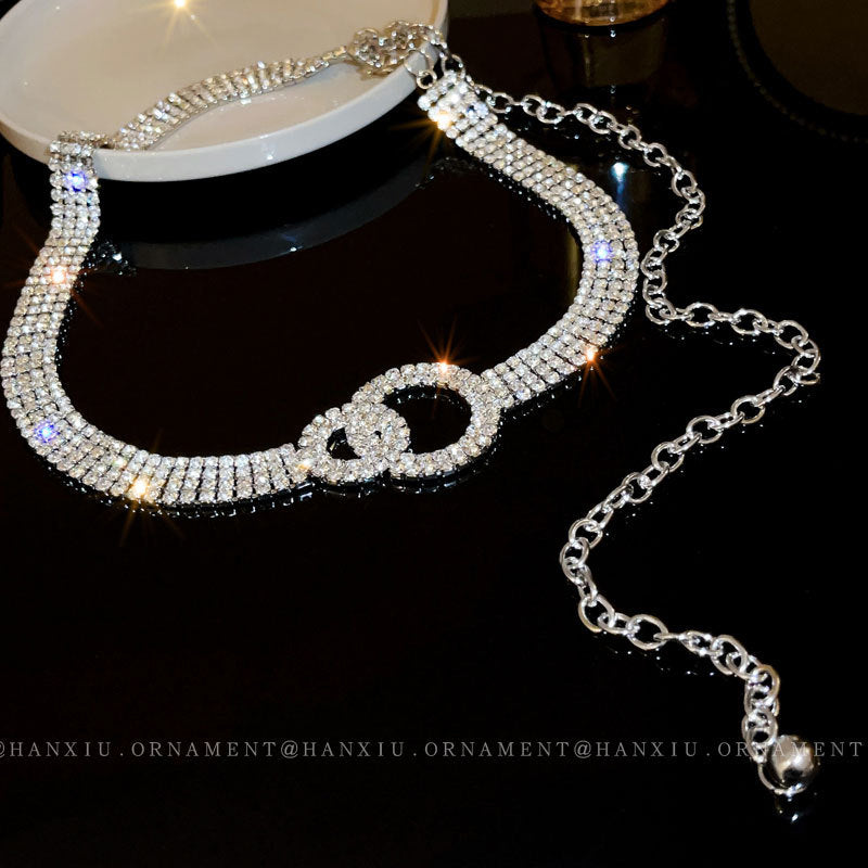 Double-Layer Rhinestone Waist Chain - view 4
