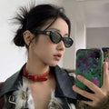 GM Women Sunglasses ins Big Frame Slender Korean Cat-Eye TikTok Live RedNote Sunglasses Wholesale
