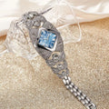 Fashionable Full Diamond Bangle Style Watch Women Premium Niche Light Luxury Retro Waterproof Quartz Watch Overseas Wholesale Bestseller