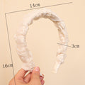 Sweet Lace Embroidered Headband French Sweet Elegant Versatile Width Edge Head Headband Press Ship Card Going Out Hair Accessory Head Jewelry