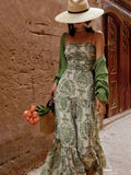 Women's Slim Strappy Seaside Vacation Maxi Dress