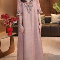 Plus Size Heavy Embroidery Loose Slimming Long Dress