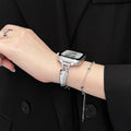 Fits Xiaomi Band 9pro Watch Band Create New Rhinestone Crescent Bangle watch6 Niche Women 8pro Wrist Strap