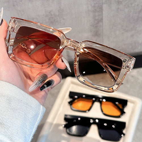 Small-Frame Contour Sunglasses Square Photoshoot UV-Proof Korean Sunglasses Trendy Bare Face Versatile Sunshade Sunglasses