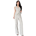 Summer Chanel-Style Office V-Neck High Waist Vest + Pants + Top 2-Piece Set
