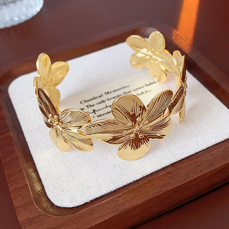 Double-Layer Openwork Cuff Bracelet - view 4