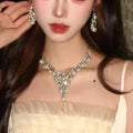 Byzantine King Royal Banquet Color Gem Jewelry Set Light Luxury Artistic Choker Noble Imperial Breeze Retro Necklace Women