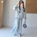 Girls' Faux Layered Hoodie & Bow Sweatpants Set