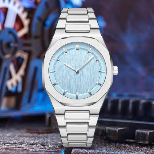 PINTIME / Item Time Live Bestseller Mens Watch Luxury Simple Eight Edge Shape Large Dial Steel Band Quartz Watch