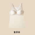 297新款无痕缎面聚拢保暖一体式固定杯背心款显廋内衣女免穿文胸