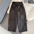 Summer New Chinese Retro Jacquard Loose Elastic Pants