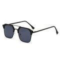 New Formal Men Sunglasses Outdoor Sunshade Browline Frame Trendy Fashionable Sunglasses Sun-Proof Driving Sunglasses