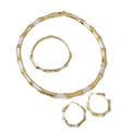 Neo-Chinese Simple Slub Bead Collar New High School East India Banquet Necklace Bracelet Set Earrings Ring Set