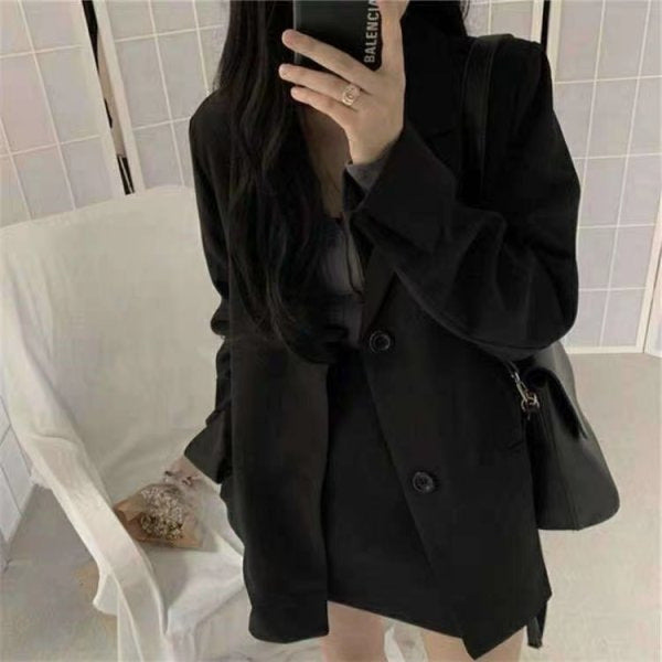 Women's Fall Chanel-Style Korean Loose Blazer 2026 - Black