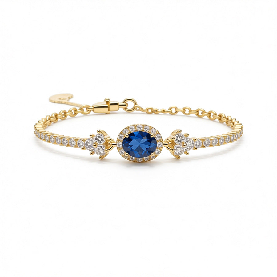 French Oval Zircon Link Bracelet - view 5
