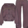 Casual High Waist Printed Pants 2-Piece Set