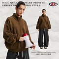 Men's Fall/Winter Western Brushed 410G Zip Stand Collar Hoodie - Warmth