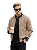 european and american ebay men's spring and autumn suede bomber jacket foreign trade motorcycle jack