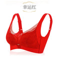 8850薄款国风刺绣蕾丝聚拢乳胶棉杯无钢圈内衣女收副乳调整型文胸