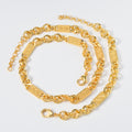 Wholesale Copper Gold Plated Necklace Thick Large Heavy Men Cuban Chain Piece Necklace Bracelet Set Western Trendy Jewelry Item