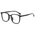 New RedNote Style of Retro Square Frame Photochromic Plano Fashionable Trendy Unisex Anti-Blue-Light Myopia Glasses