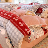 Monica Milk Velvet 4-Piece Winter Bedding Set