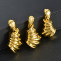 Overseas Middle East Beach Fringe Sea Screw Design Earrings Pendant Copper Gold Plated Fashionable Retro Statement Set