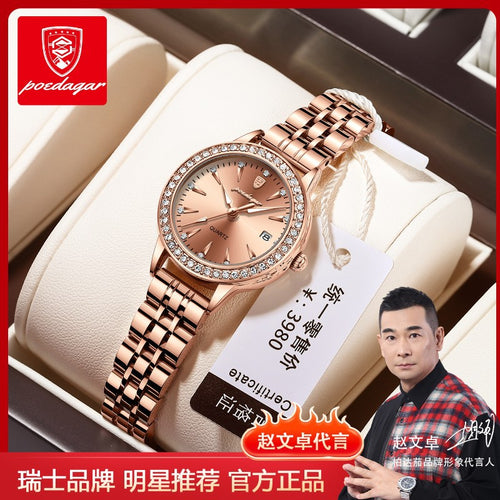 Swiss Brand Waterproof Glow Watch Women Ultra Thin Women Quartz Watch TikTok AliExpress Bestseller Drop Ship