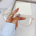 Wood Grain Prescription Photochromic Glasses Retro Anti-Blue Plano Men Overseas Big Face Slender Glasses Product Prescription Sunglasses