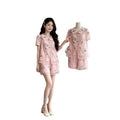Women's Summer New Chinese Petite Silk Vest + Shorts Set 2026 | 2 Piece Outfit Set - Pink Sleeveless Top