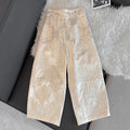Summer New Chinese Retro Jacquard Loose Elastic Pants