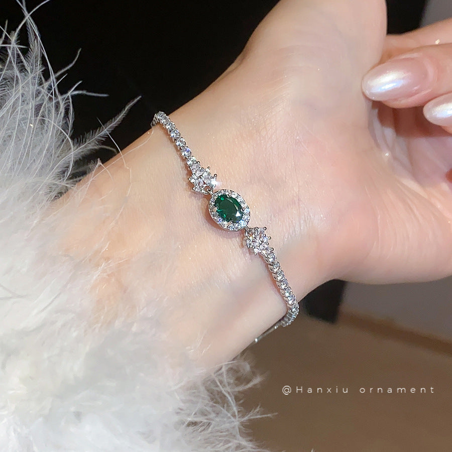 French Oval Zircon Link Bracelet - view 4