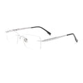 Gao Qisheng Style of F91092T Ultra-Light β Titanium Rimless Frame Accordion Temple Formal Men Prescription Glasses Frame