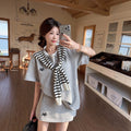 Summer Sporty Casual Plus Size Loose Short Skirt 2-Piece Set